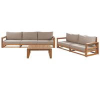 Ensemble de Jardin 5 Places et Table Basse en Bois d'Acacia Certifié Coussi