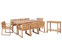 Ensemble de Jardin 8 Places en Bois d'Acacia Salle à Manger Extérieur avec