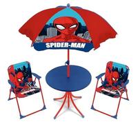 Ensemble de jardin - ARDITEX SM15950 - 1 table - 2 chaises - Parasol Spiderman