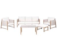 Ensemble de Jardin Canapé 5 Places Moderne Cadre en Métal avec Table Finition Bo