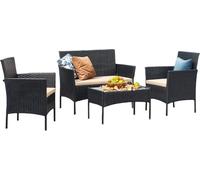 Ensemble de jardin de 5 pièces pour balcon – design ergonomique – comprend une table