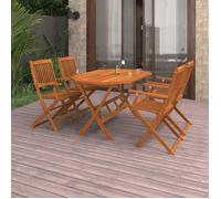 Ensemble de jardin - Maison Exclusive - Bois d'acacia massif - Pliable - 4 personnes