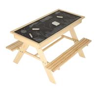 Ensemble de jardin pour enfants table+2 bancs bac à sable