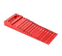 Ensemble de jauges rouges en alliage d'aluminium pour mesure précise de la hauteur, y compris 16 pièces métriques allant de 1 mm à 50 mm, outil essentiel pour la configuration de scie à table et de