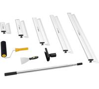 Ensemble de lames à lisser pour cloisons sèches, lames à lisser de 10/16/24/32/40 pouces + manche télescopique de 34 à 81,6 pouces, couteau en acier inoxydable, outils professionnels pour enduit de li