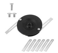 Ensemble de Lames Pour Tondeuse à Gazon, Accessoires Pour Tondeuse, 6 Lames Métal Coupe Bordure, Comprend Le Disque de Coupe Et Les Vis, Compatible Avec Einhell, Gardol, Gartenmeister, Mr Gardener