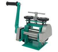 Ensemble de laminage manuel 3-en-1 - 12 cm - Pour tôles, barres carrées et demi-rondes - Poignée ergonomique - Base pré-percée - Vert