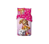 Ensemble de linge de lit - PAW PATROL - Pink Squad - Coton - 140x200cm - 65x65cm