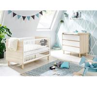 Ensemble de lit d'enfant - Lit d'enfant à LED - Modulable - 145 cm x 75 cm x 85 cm - Lit junior - Draps inclus - Bois