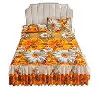 Ensemble de lit en 3 pièces comprenant une couverture et une taie d'oreiller, avec motif floral