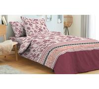 Ensemble de literie complet : Lit 140 x 190 cm / Cashemire bordeaux