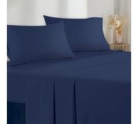 Ensemble de literie en microfibre bleu, 3 pièces, 120 x 190/200 cm, comprenant une housse de couette, un drap-housse et une taie d'oreiller
