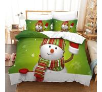 Ensemble De Literie Imprim¿¿ D Housse De Couette ¿¿ Cute Snowman Pi¿¿Ces Avec Taies D'oreiller ¿¿ Fermeture ¿¿Clair Dissimul¿¿E Et Housse De Couette Pour E