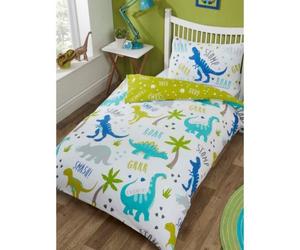 Ensemble de literie - RAPPORT - Dinosaures - Réversible - 135 x 200 cm - Multicolore
