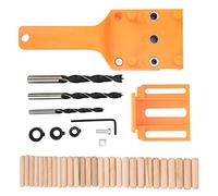 Ensemble de localisateur de Guide de perçage de trous droits pour le travail du bois, 38 pièces avec Distance réglable (Orange)