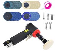 Ensemble de Lustreuse Polisseuse Voiture, Mini Meuleuse Pneumatique, Mini Ponceuse Electrique Disqueuse, Outils Pneumatiques pour Le Ponçage, L'Affinage, Le Polissage et Plus Encore