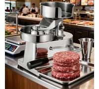 Ensemble de machine à hamburger, presse à hamburger en acier inoxydable et moule à galettes à haut rendement, 15,2 cm de diamètre, parfait pour un usage commercial, facile à utiliser et à nettoyer