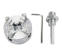 Ensemble de mandrins à trois mâchoires et quatre mâchoires avec tige de connexion M12 x 1, mandrin en alliage de zinc pour un serrage sûr de matériaux ronds et irréguliers, accessoire d'outils à main