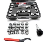 Ensemble de mandrins de serrage ER32 - Collet MT3 - 15 pièces - 3–20 mm - Métal - Pour fraiseuse et tour