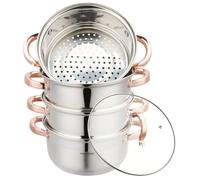 Ensemble de marmites vapeur - KLAUSBERG - KB-7730 - Acier inoxydable - 20 cm - Poignées or rose