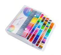 Ensemble de marqueurs à double pointe 120/100/80/60/48/36/24/12 pièces, imperméable, grande capacité, coloré, lavable, pointe souple, plusieurs ensembles disponibles, pas besoin de tremper le papier p
