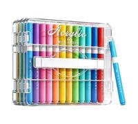 Ensemble de marqueurs de peinture avec pointe, 72 Colors/Box, 72 Colors/Box | Étui de transport transparent empilable, corps de marqueurs à couleur, contrôle du pour remplir