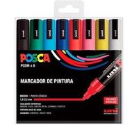 Posca Marqueurs PC-5M couleurs assorties pointe ogive 1,8–2,5 mm – Boîte de 8