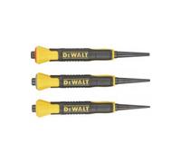 DEWALT DWHT0-58018 Lot de 3 clous bimatière (0,8, 1,6 et 2,5 mm), grip bi-matière, évasés pour protéger votre main