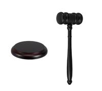 Ensemble de marteaux juge en hêtre pour Juges | Marteau en bois noir, bloc sonore for réunions, cérémonies, événements juridiques, accessoire judiciaire