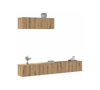 vidaXL Ensemble de meuble TV mural 3 pcs chêne artisanal