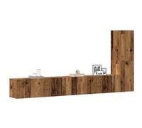 vidaXL Ensemble de meuble TV mural 3 pcs vieux bois bois d'ingénierie Marron