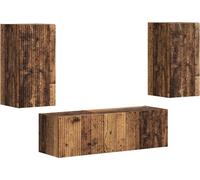 Ensemble de meuble TV mural 4 pcs Bois ancien Bois d'ingénierie