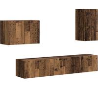 Ensemble de meuble TV mural 4 pcs Bois ancien Bois d'ingénierie