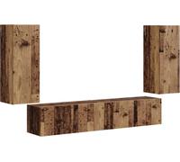 Ensemble de meuble TV mural 4 pcs Bois ancien Bois d'ingénierie