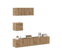 Ensemble de meuble TV mural 4 pcs chêne artisanal