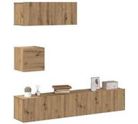 Ensemble de meuble TV mural 4 pcs chêne artisanal chêne G