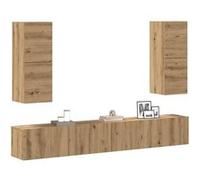 Ensemble de meuble TV mural 4 pcs chêne artisanal