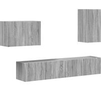 Ensemble de meuble TV mural 4 pcs Gris Sonoma Bois d'ingénierie