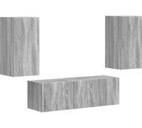 Ensemble de meuble TV mural 4 pcs Gris Sonoma Bois d'ingénierie