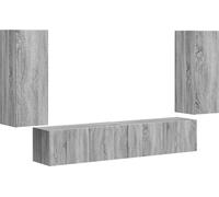 Ensemble de meuble TV mural 4 pcs Gris Sonoma Bois d'ingénierie