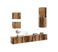 Ensemble de meuble TV mural 5 pcs vieux bois bois d ingénierie