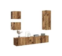 Ensemble de meuble TV mural 5 pcs vieux bois bois d'ingénierie 3328997