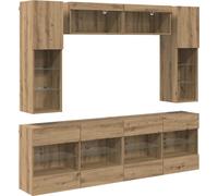 Ensemble de meuble TV mural 6 pcs Chêne Artisanal