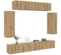 vidaXL Ensemble de meuble TV mural 6 pcs chêne artisanal
