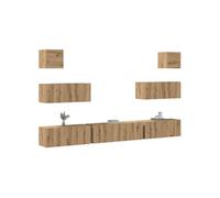 Ensemble de meuble TV mural 7 pcs chêne artisanal
