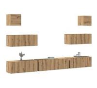 Ensemble de meuble TV mural 7 pcs chêne artisanal chêne G