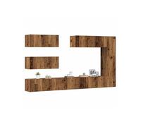 Ensemble de meuble TV mural 7 pcs vieux bois bois d'ingénierie 3329139