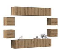 Ensemble de meuble TV mural 8 pcs chêne artisanal
