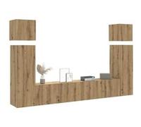vidaXL Ensemble de meuble TV mural 8 pcs chêne artisanal, meuble TV, meuble multimédia, console TV, meuble hifi, centre de 3329010