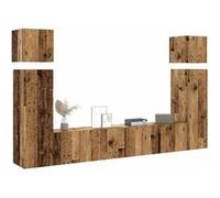 Ensemble de meuble TV mural 8 pcs vieux bois bois d ingénierie